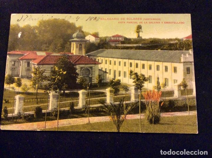 Postales: Balneario de Solares, escrita, 1908 - Foto 1