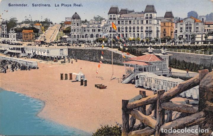 Postales: SANTANDER.- SARDINERO. LA PLAYA REAL - Foto 1