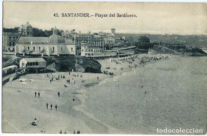 Postales: Santander.- Playas del Sardinero - Foto 1