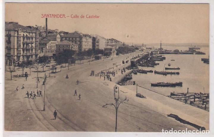 Postales: POSTAL DE SANTANDER, CALLE DE CASTELAR . - Foto 1