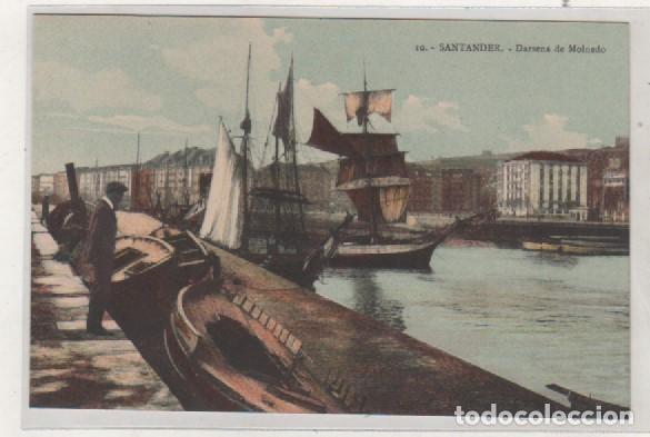 Postales: Santander. Darsena de Molnedo. Barcos . Sin circular. - Foto 1