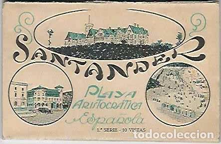 Postales: SANTANDER.- PLAYA ARISTOCR&Aacute;TICA ESPA&Ntilde;OLA- COMPLETO - Foto 1