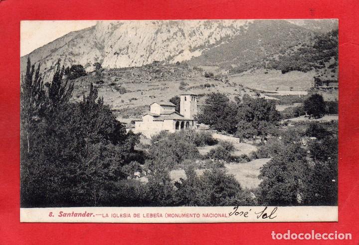 Postales: santander. 8 iglesia de lebe&ntilde;a - Foto 1