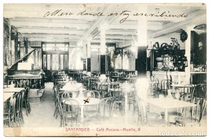 Postales: Santander. Caf&eacute; Ancora. Muelle, 6. E. Cabrillo, Torrelavega. - Foto 1