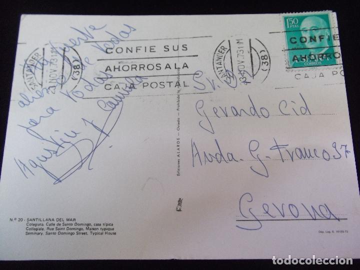Postales: SANTANDER-V6-SANTILLANA DEL MAR-CIRCULADA - Foto 2