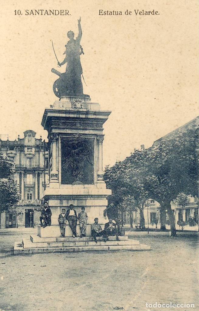 Postales: TARJETA POSTAL SANTANDER ESTATUA DE VELARDE SIN CIRCULAR - Foto 1