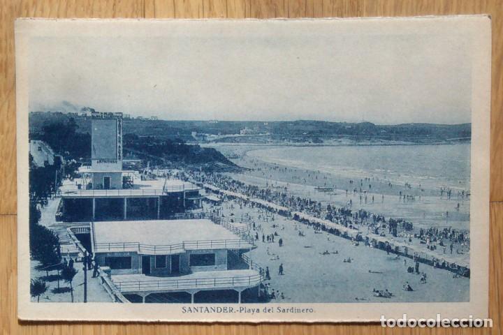 Postales: SANTANDER - PLAYA DEL SARDINERO - Foto 1