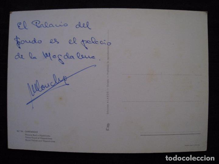 Postales: POSTAL SANTANDER - N&ordm; 14 - PALACIO REAL E HIPODROMO. - Foto 3