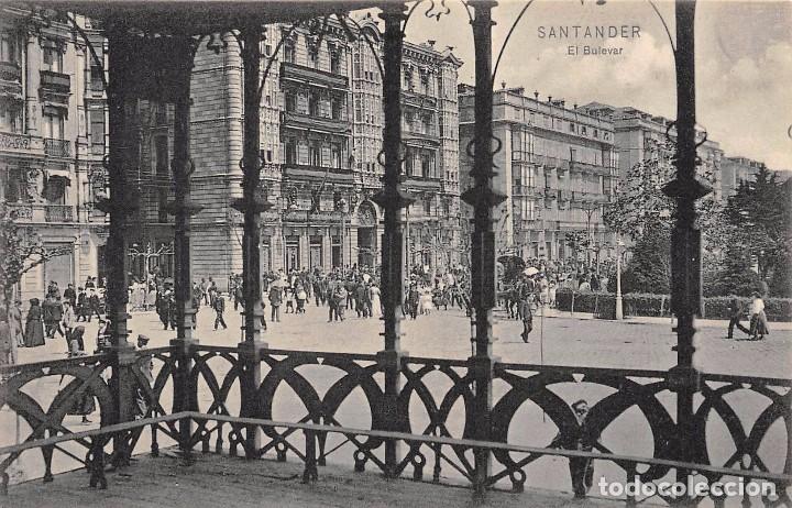 Postales: SANTANDER.- EL BULEVAR - Foto 1