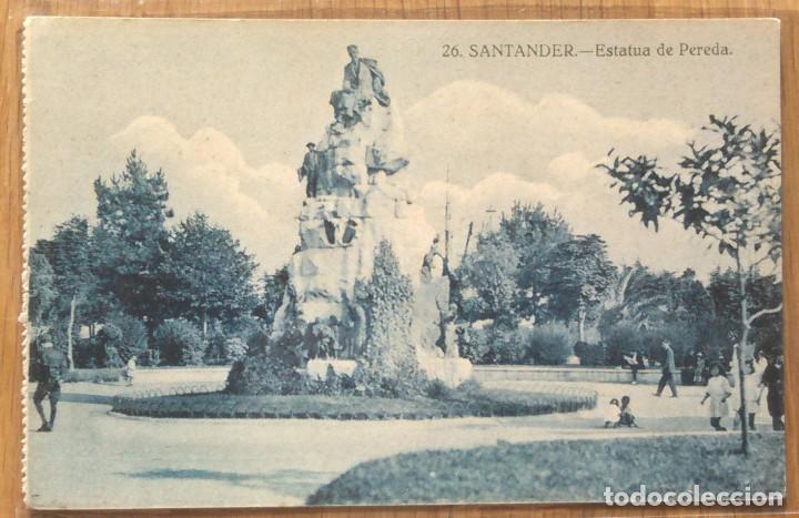 Postales: SANTANDER - ESTATUA DE PEREDA - Foto 1