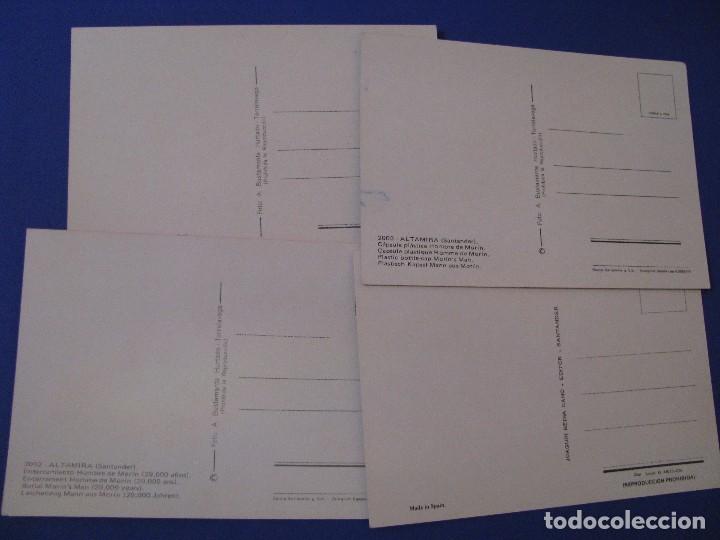 Postales: LOTE DE 4 POSTALES DE ALTAMIRA. - Foto 2
