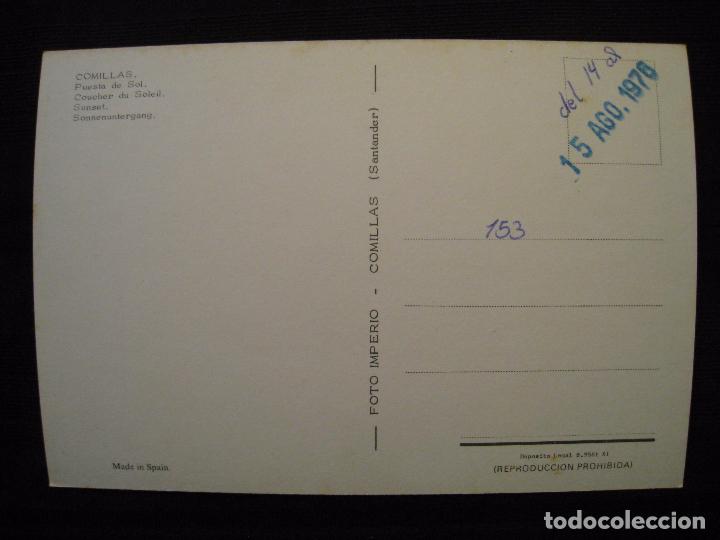 Postales: POSTAL COMILLAS - PUESTA DE SOL. - Foto 3