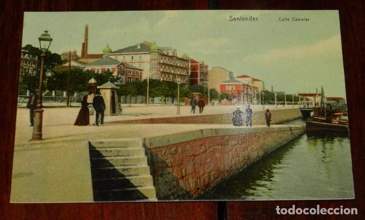 Postales: SANTANDER, CALLE CASTELAR, SIN CIRCULAR - Foto 1