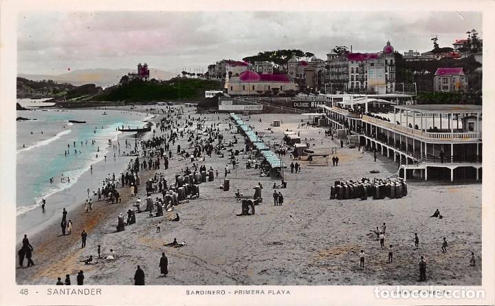 Postales: SANTANDER.- SARDINERO.- PRIMERA PLAYA - Foto 1