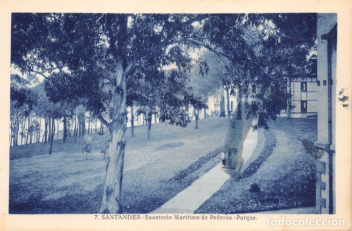 Postales: SANTANDER.- SANATORIO MARITIMO DE PEDROSA-PARQUE - Foto 1