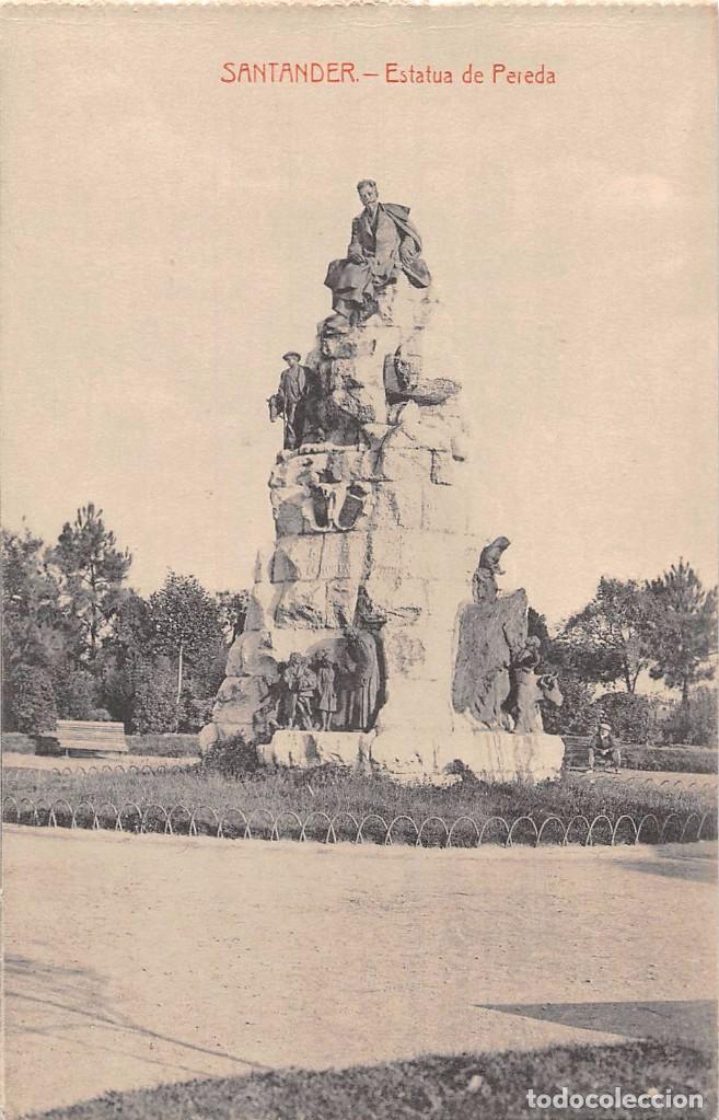 Postales: SANTANDER.- ESTATUA DE PEREDA - Foto 1