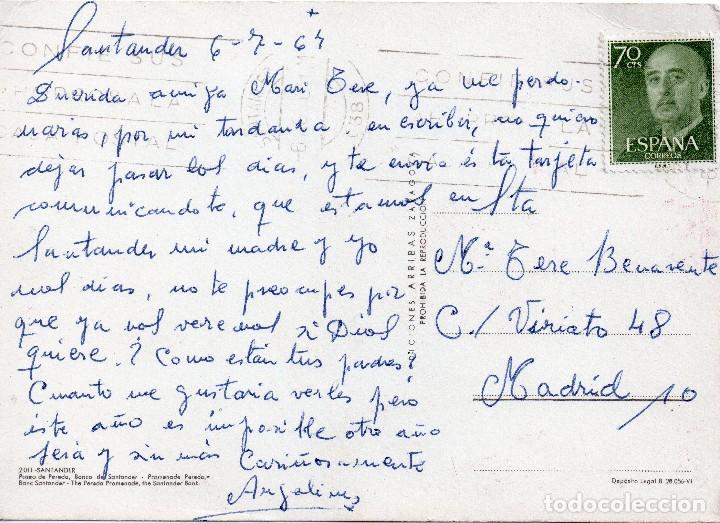 Postales: SANTANDER - Paseo de Pereda, Banco de Santander - Foto 2