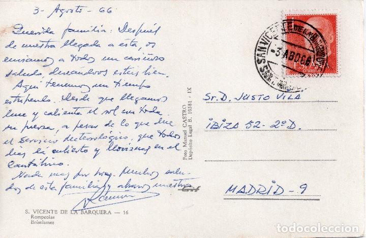 Postales: S. VICENTE DE LA BARQUERA - ROMPEOLAS . - Foto 2