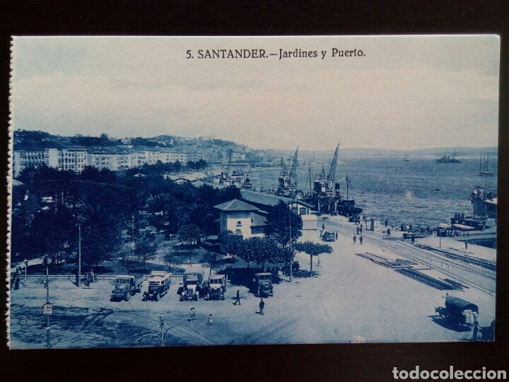 Postales: Postal de Santander. Jardines y Puerto. - Foto 1