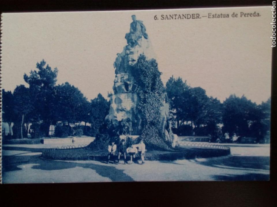 Postales: Postal de Santander. Estatua de Pereda. - Foto 1