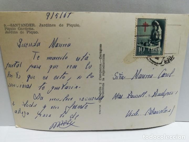 Postales: Santander, jardines de Piquio. - Foto 2
