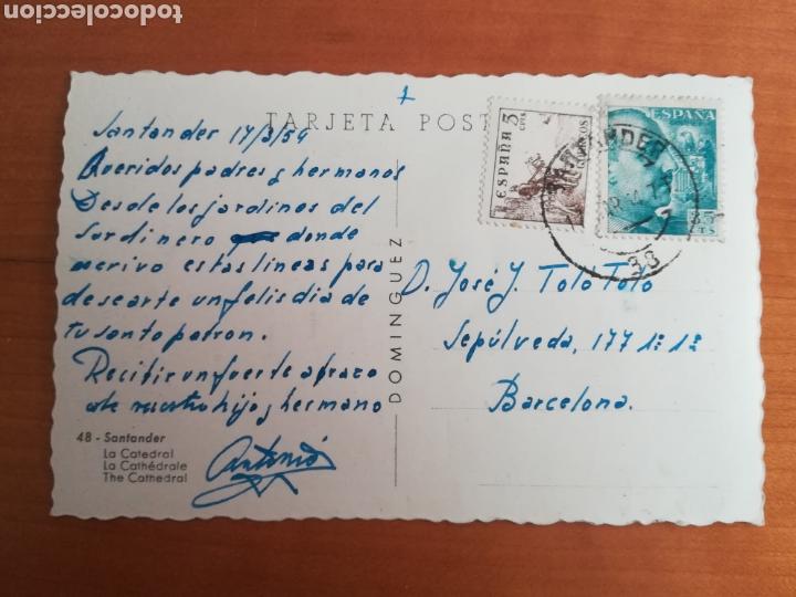 Postales: Postal Santander La Catedral - a&ntilde;o 1954 - Foto 3