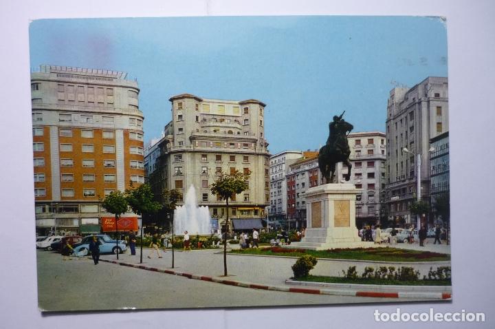 Postales: POSTAL SANTANDER.- PL.GENERALISIMO-MONUMENTO CAUDILLO- CIRCULADA - Foto 1