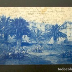 Postales: POSTAL COLEGIO DE LOS SAGRADOS CORAZONES, SANTANDER. PARQUE LAS PALMERAS. CIRCULADA, AÑO 1931.. Lote 115845155