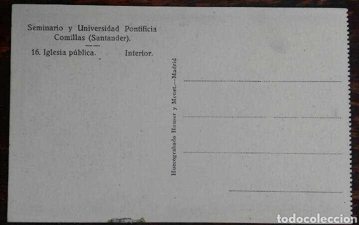 Postales: Comillas. 16.- Iglesia p&uacute;blica. Interior. - Foto 2