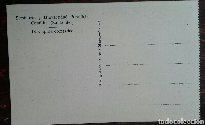 Postales: Comillas. 13.- Capilla domestica. - Foto 2
