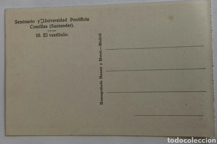 Postales: Comillas. 10.- El Vest&iacute;bulo - Foto 2