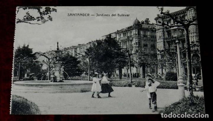 Postales: SANTANDER, JARDINES DEL BULEVAR, EDICION FUERTES, SIN CIRCULAR - Foto 1