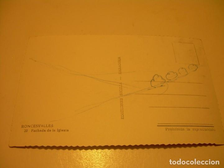 Postales: ANTIGUA POSTAL...RONCESVALLES. - Foto 2