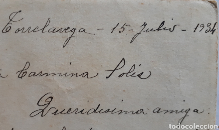 Postales: Torrelavega. Tarjeta postal de la Rep&uacute;blica. 1934 - Foto 2