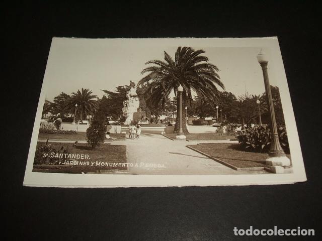 Postales: SANTANDER JARDINES Y MONUMENTO A PEREDA - Foto 1