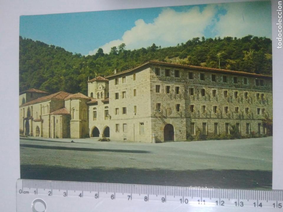 Postais: ANTIGUA FOTO POSTAL SANTO TORIBIO DE LIEBANA IGLESIA Y RESIDENCIA