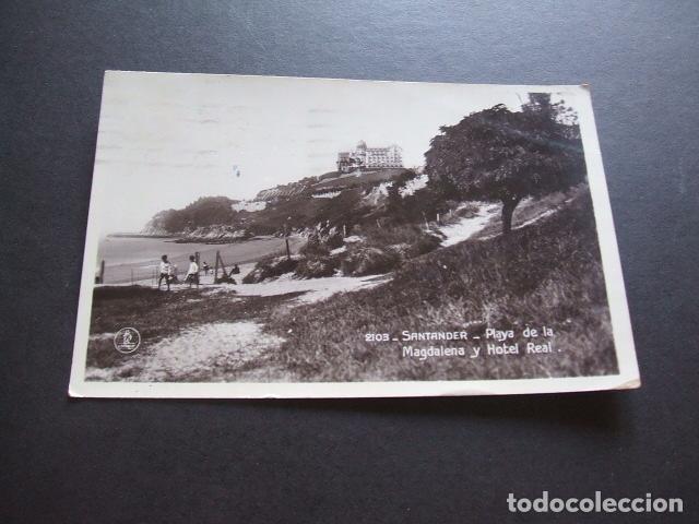 Postales: SANTANDER PLAYA DE LA MAGDALENA Y HOTEL REAL - Foto 1