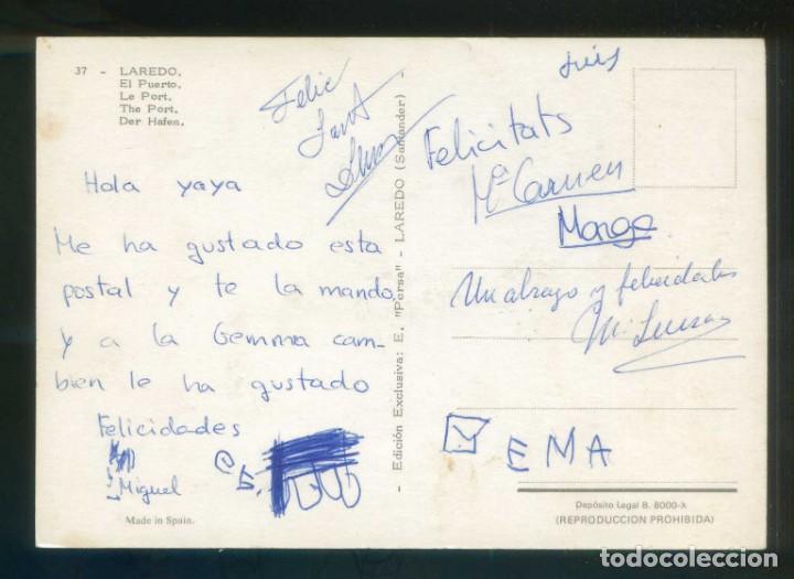 Postales: Laredo. *El puerto* Ed. Excl. E. Persa n&ordm; 37. Escrita. - Foto 2
