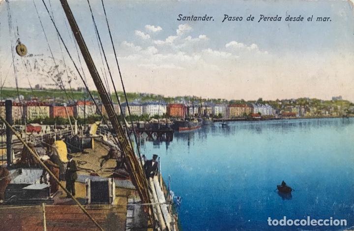 Postales: Santander - Paseo de Pereda desde el mar - Foto 1
