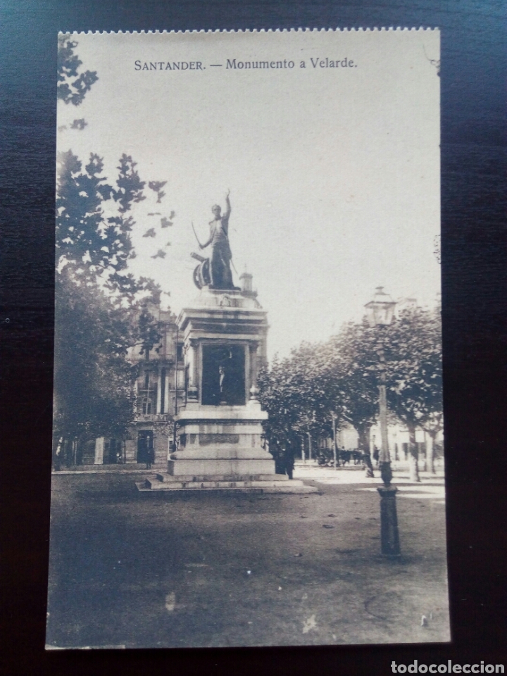 Postales: Postal de Santander. Monumento a Velarde. - Foto 1