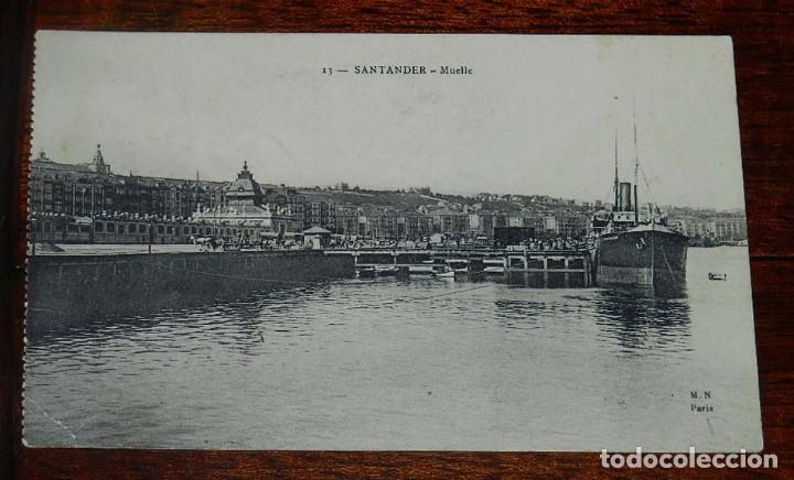 Postales: SANTANDER, MUELLE, M.N. PARIS 13, SIN CIRCULAR - Foto 1