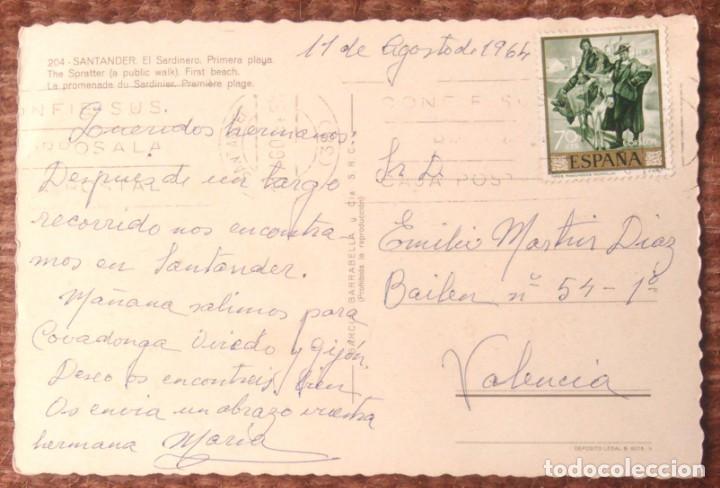 Postales: SANTANDER - EL SARDINERO - Foto 2