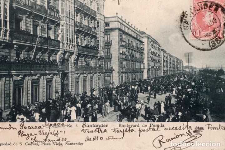 Postales: santander. boulevard de pereda. s. cuevas - Foto 1