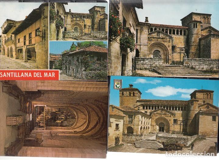 Postales: 10 POSTALES DIVERSAS DE SANTILLANA DE MAR - Foto 2