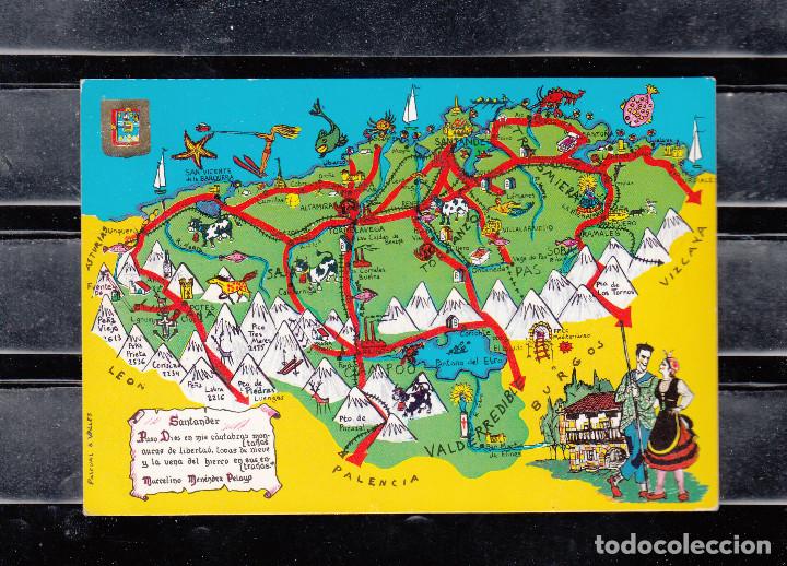 Postales: MAPA DE CANTABRIA - Foto 1