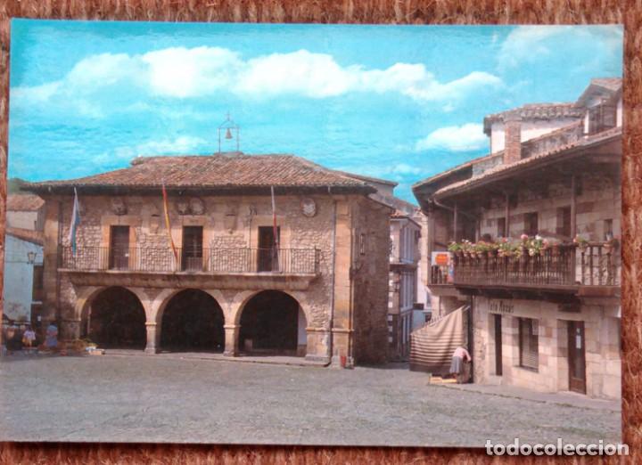 Postales: COMILLAS - AYUNTAMIENTO Y PLAZA DEL GENERALISIMO - Foto 1