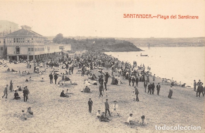 Postales: SANTANDER.- PLAYA DEL SARDINERO - Foto 1