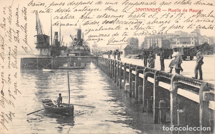 Postales: SANTANDER.- MUELLE DE MAURA - Foto 1