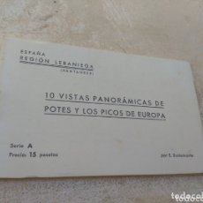 Postales: LIBRO DE POSTALES - 10 VISTAS PANORÁMICAS DE POTES Y LOS PICOS DE EUROPA - E. BUSTAMANTE 1959 -. Lote 173230048