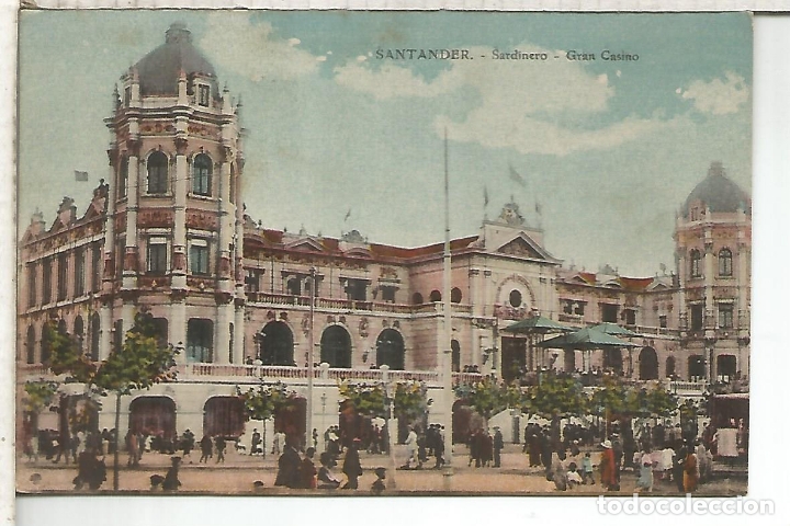 Postales: CANTABRIA SANTANDER CASINO ESCRITA - Foto 1
